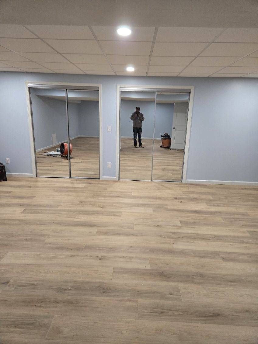 Basement project, Clean Construction LLC, Lorain County Ohio