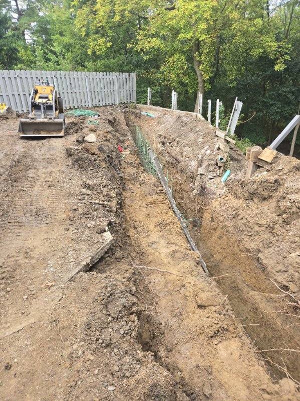 Retaining wall project, Clean Construction LLC