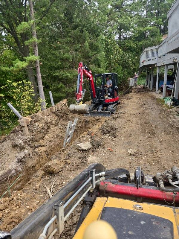 Retaining wall build, Clean Construction LLC, Northeast Ohio
